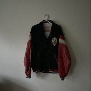 Vintage Black and Red Varsity Jacket